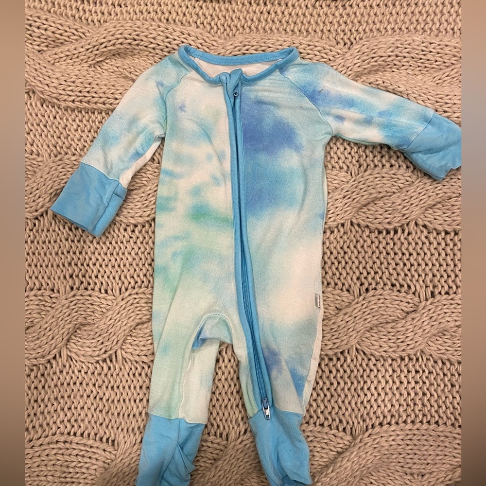Little Sleepies Tie Dye Preemie Zippie, GUC